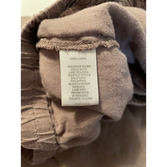 Cynthia Rowley Linen Lagenlook Boho Tattered Skirt Size L - Picture 4 of 7